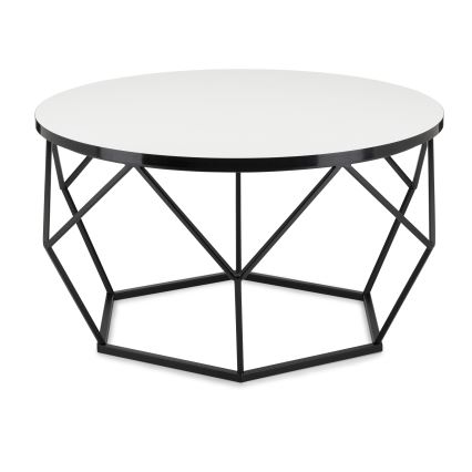 Kohvilaud DIAMOND 40x70 cm valge/must