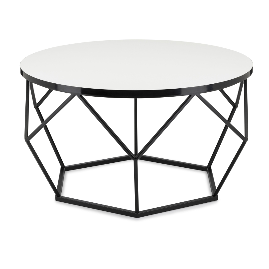 Kohvilaud DIAMOND 40x70 cm valge/must