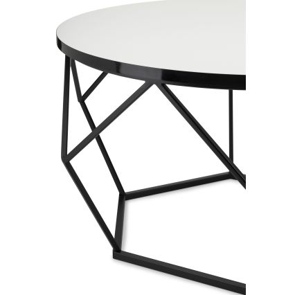 Kohvilaud DIAMOND 40x70 cm valge/must