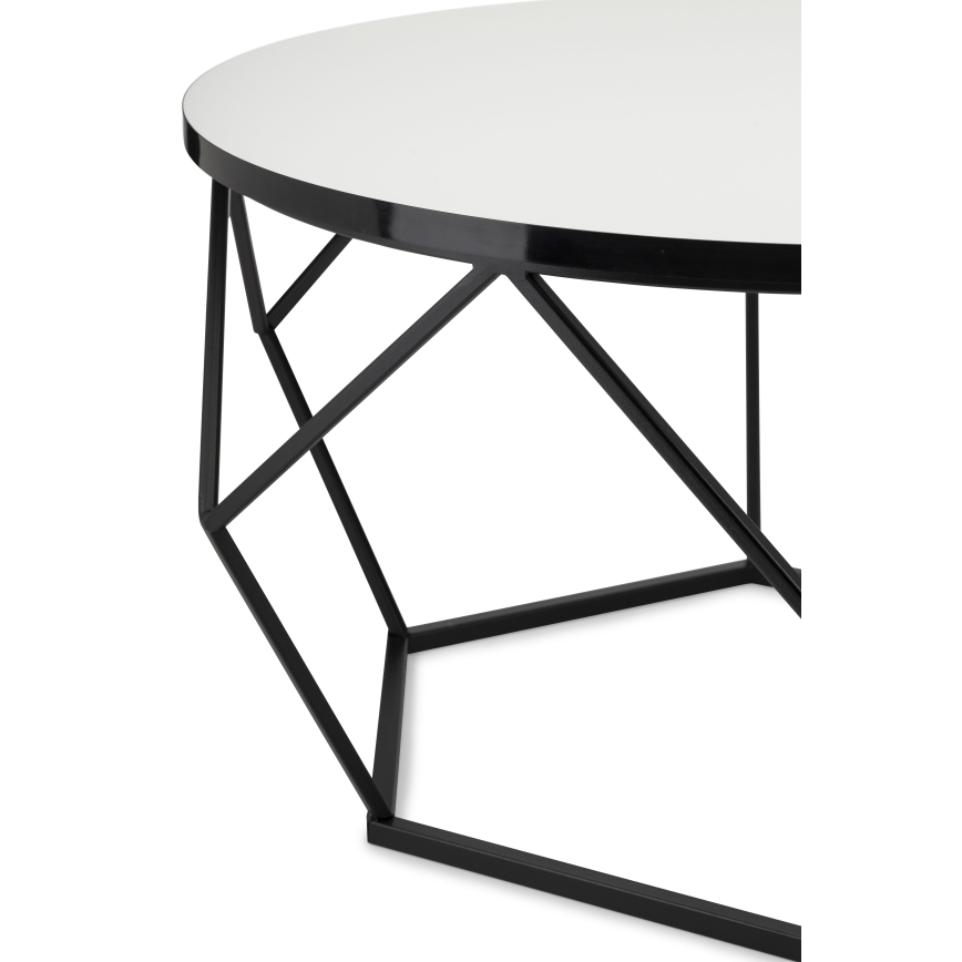Kohvilaud DIAMOND 40x70 cm valge/must