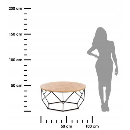 Kohvilaud DIAMOND 40x90 cm must/pruun