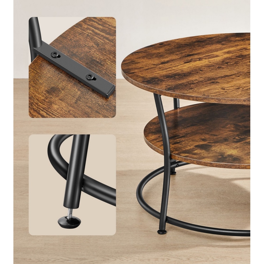 Kohvilaud ELDUR pruun/must