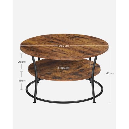 Kohvilaud ELDUR pruun/must