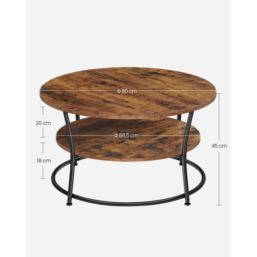 Kohvilaud ELDUR pruun/must