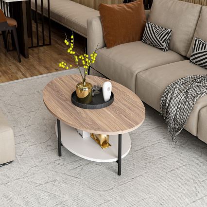 Kohvilaud ELIS 36x90 cm tamm/valge