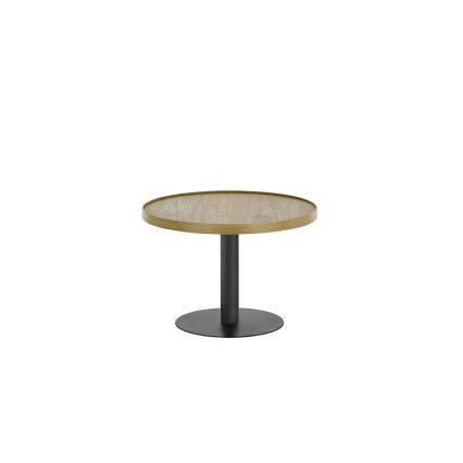 Kohvilaud FOCUS, läbimõõt 60 cm, tamm/must