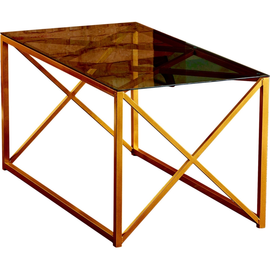 Kohvilaud ILIOMAR 46,6x94 cm kuldne/must