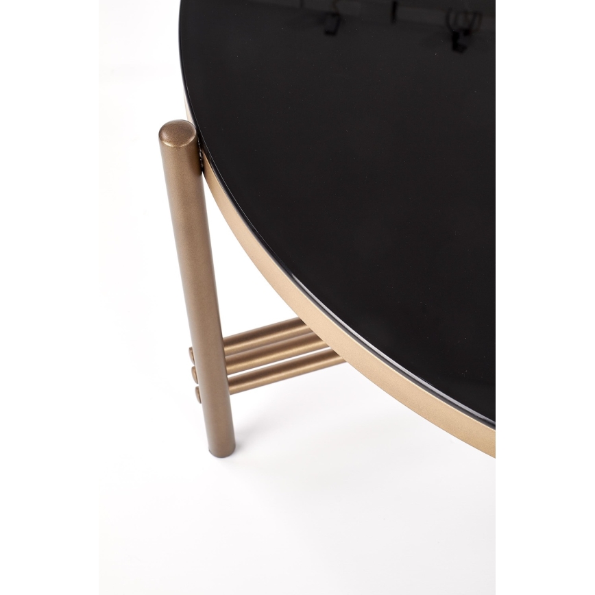 Kohvilaud ISMENA 41x80 cm kuldne/must