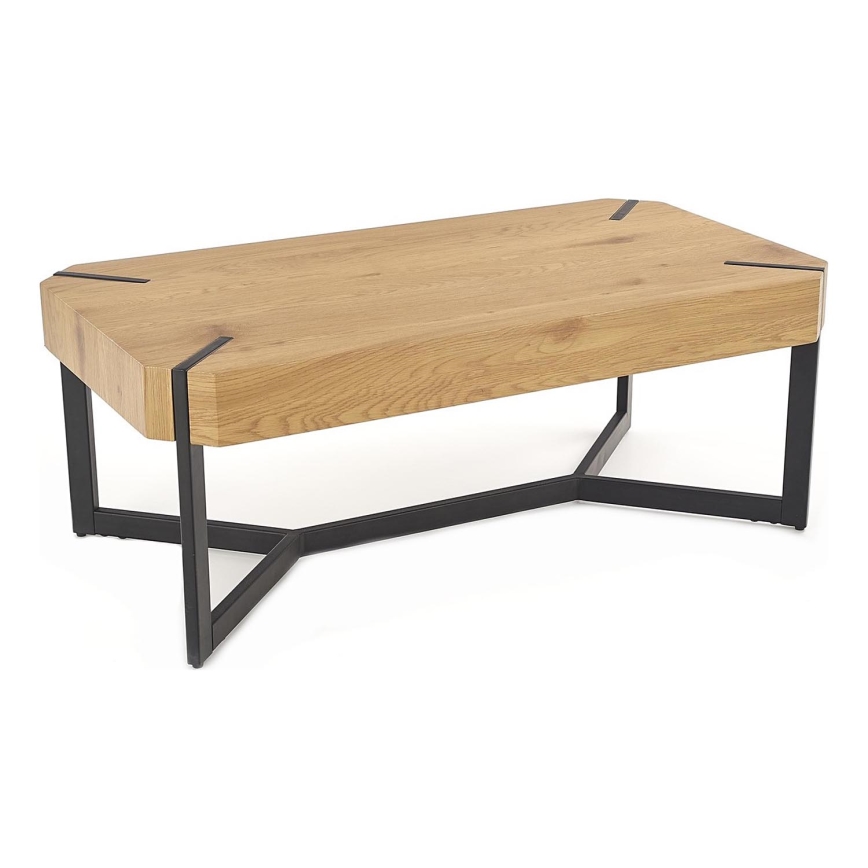 Kohvilaud LAVIDA 43x110 cm kuldne tamm/must