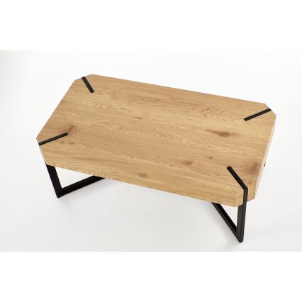 Kohvilaud LAVIDA 43x110 cm kuldne tamm/must