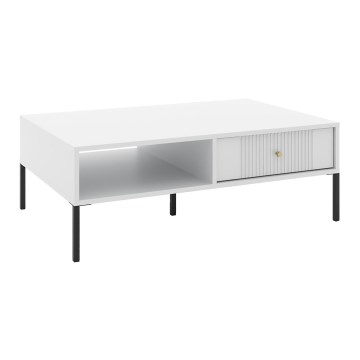 Kohvilaud LUE 104x68 cm valge/must