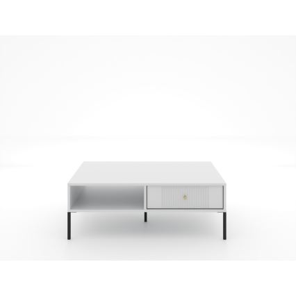 Kohvilaud LUE 104x68 cm valge/must