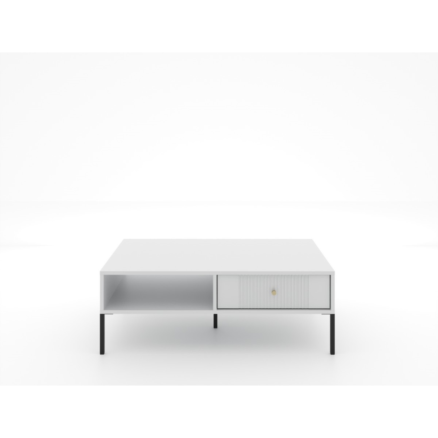 Kohvilaud LUE 104x68 cm valge/must