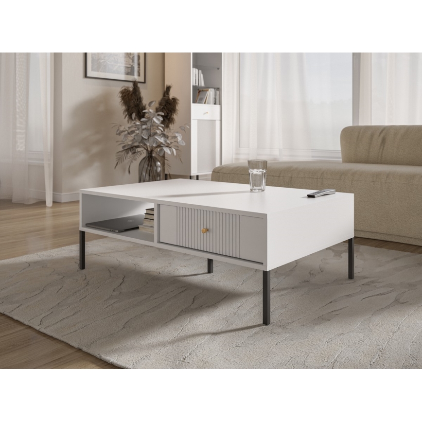 Kohvilaud LUE, valge/must