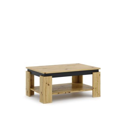 Kohvilaud LUNO artisan-tamm/must
