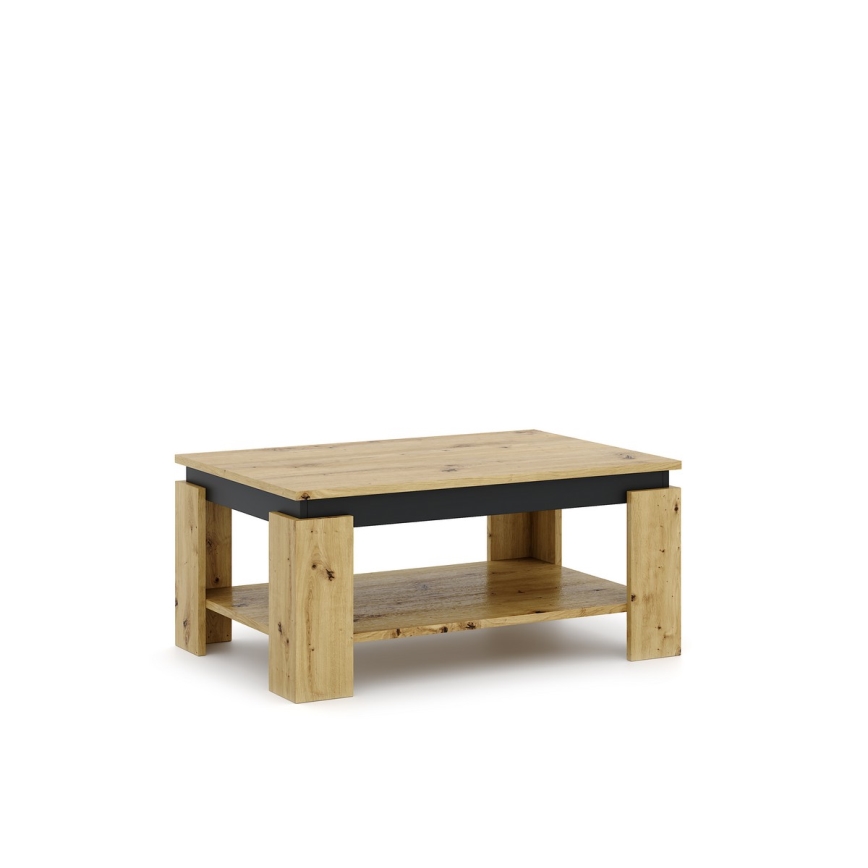 Kohvilaud LUNO artisan-tamm/must