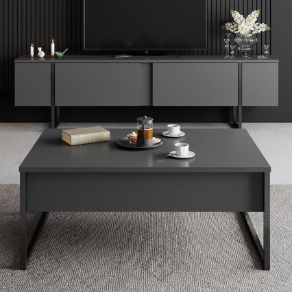Kohvilaud LUXE 40x90 cm antratsiit/must