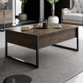 Kohvilaud LUXE 40x90 cm pähkel/must
