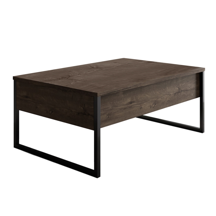 Kohvilaud LUXE 40x90 cm pähkel/must