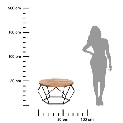 Kohvilaud OAKLOFT 40x70 cm must/tamm