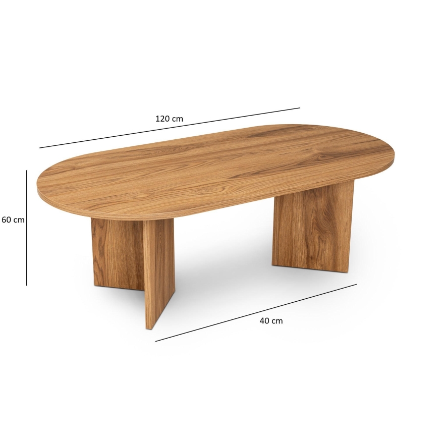 Kohvilaud OVAL 60x120 cm pruun