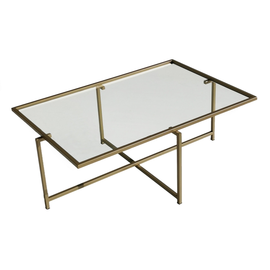 Kohvilaud PÄIKE 35x94 cm kuldne/läbipaistev