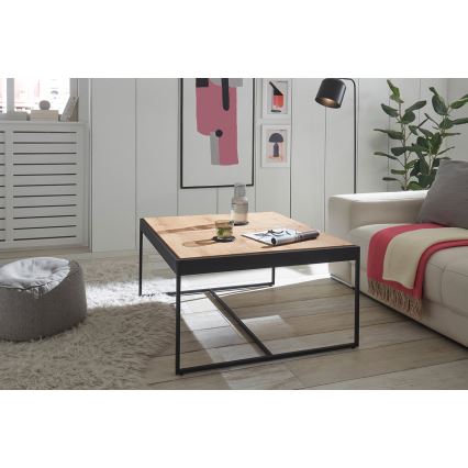 Kohvilaud PULSE 83x83 cm tamm/must
