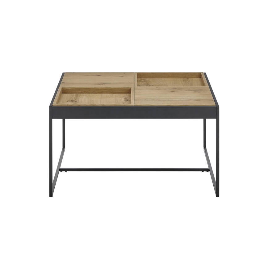 Kohvilaud PULSE 83x83 cm tamm/must