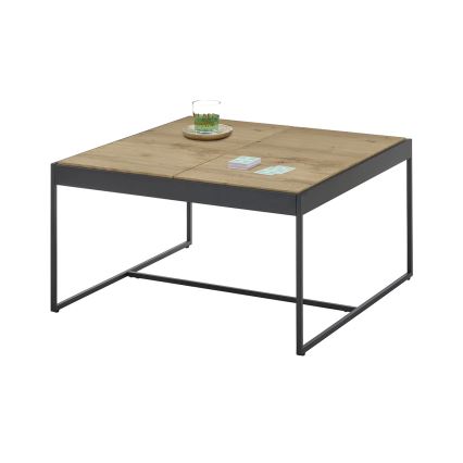 Kohvilaud PULSE 83x83 cm tamm/must