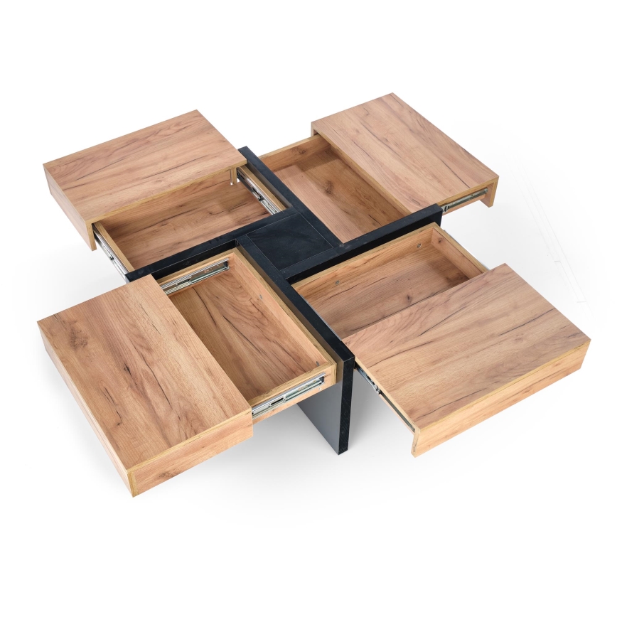 Kohvilaud RADIX 100x100 cm must/pruun