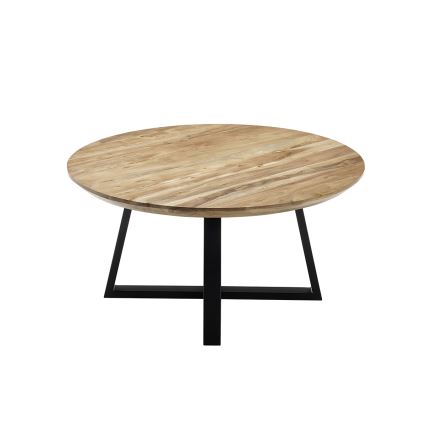 Kohvilaud RIVA Ø 90 cm akasia/must