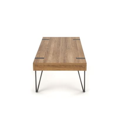 Kohvilaud TULUZA 41x120 cm kuldne pähkel/must