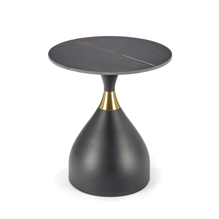 Kohvilaud VERO, läbimõõt 50 cm, must/kuldne