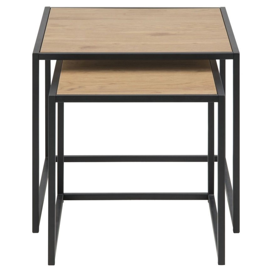 Kohvilaudade komplekt SARON 2 tk tamm/must