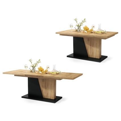 Kokkuklapitav söögilaud NINO tamm/must