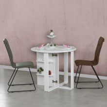Kokkupandav laud MIDDLE 77x90 cm valge
