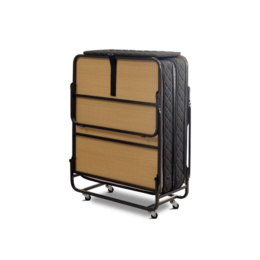 Kokkupandav metallist üheinimese voodi koos madratsiga HERON 90x204 cm, valge