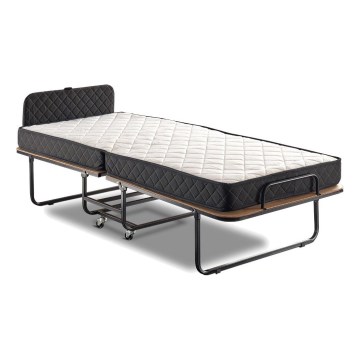 Kokkupandav metallist üheinimesevoodi HERON 90x204 cm valge kandevõime 120 kg