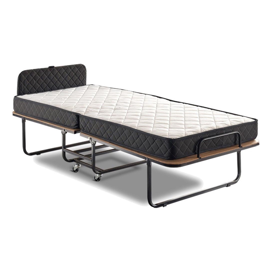 Kokkupandav metallist üheinimesevoodi HERON 90x204 cm valge kandevõime 120 kg