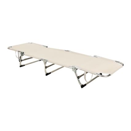 Kokkupandav reguleeritav lamamistool SUNO 56x190 cm kreemjas