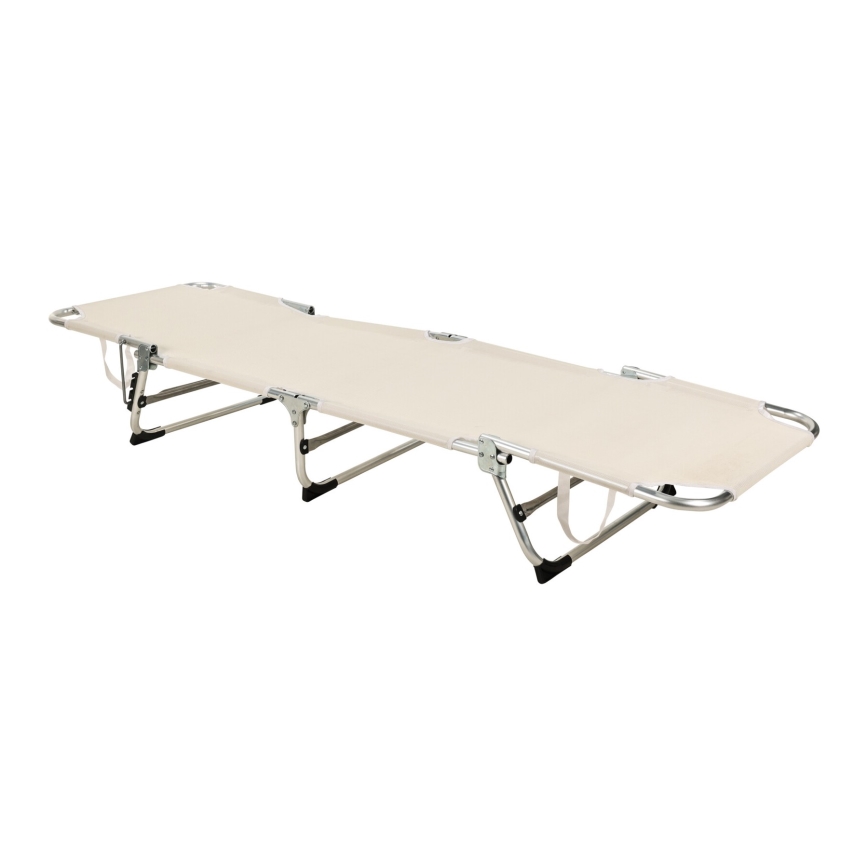 Kokkupandav reguleeritav lamamistool SUNO 56x190 cm kreemjas