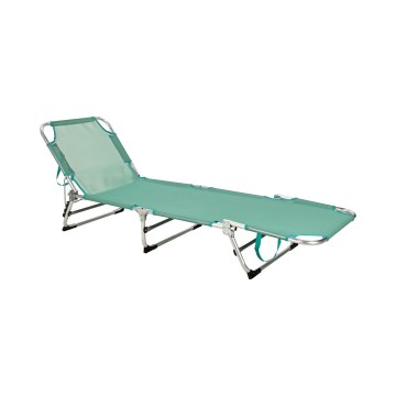 Kokkupandav reguleeritav lamamistool SUNO 56x190 cm türkiissinine