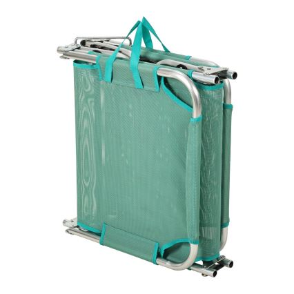 Kokkupandav reguleeritav lamamistool SUNO 56x190 cm türkiissinine