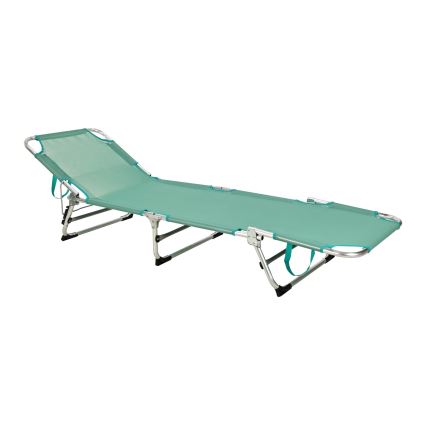 Kokkupandav reguleeritav lamamistool SUNO 56x190 cm türkiissinine