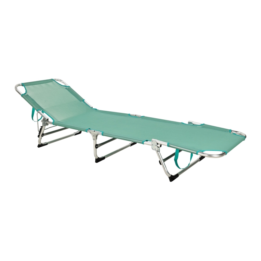 Kokkupandav reguleeritav lamamistool SUNO 56x190 cm türkiissinine