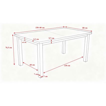 Kokkupandav söögilaud LIAM Sonoma tamm