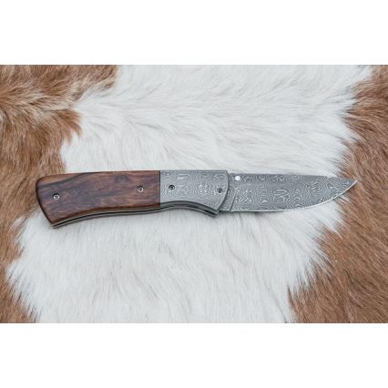 Kokkuvolditav Damaskuse nuga 8 cm raudpuu