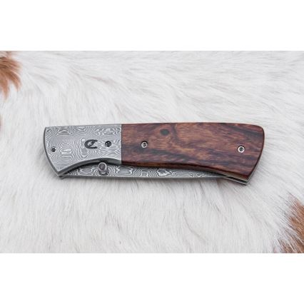 Kokkuvolditav Damaskuse nuga 8 cm raudpuu