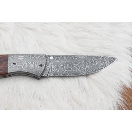 Kokkuvolditav Damaskuse nuga 8 cm raudpuu