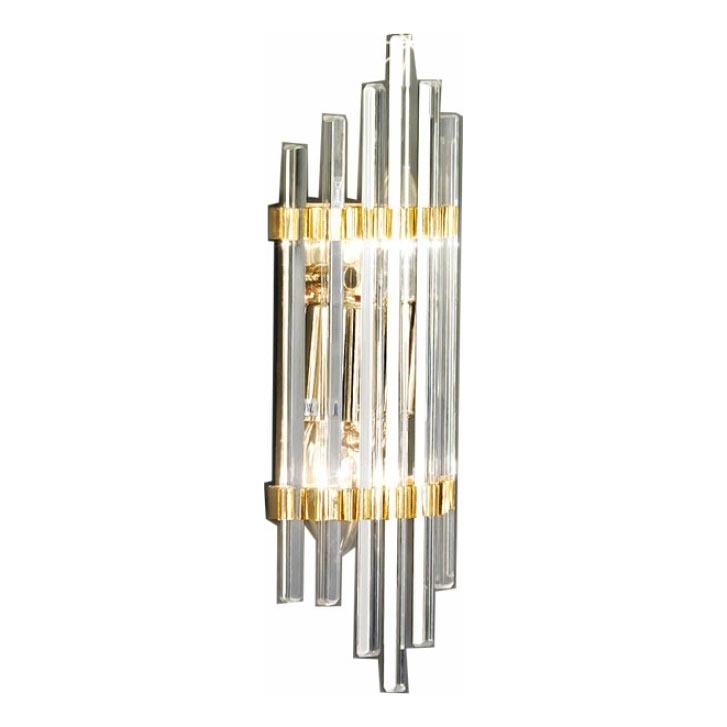 Kolarz 0342.62S.3 - Seinavalgusti ONTARIO 2xE14/40W/230V 31 cm 24K kuldne